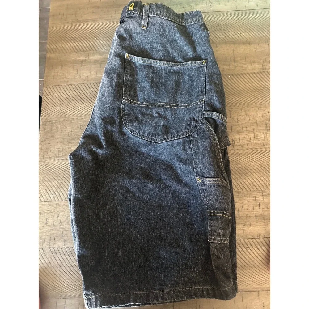 Vintage Ralph Lauren Velcro-Back Carpenter Denim Shorts (Jorts)